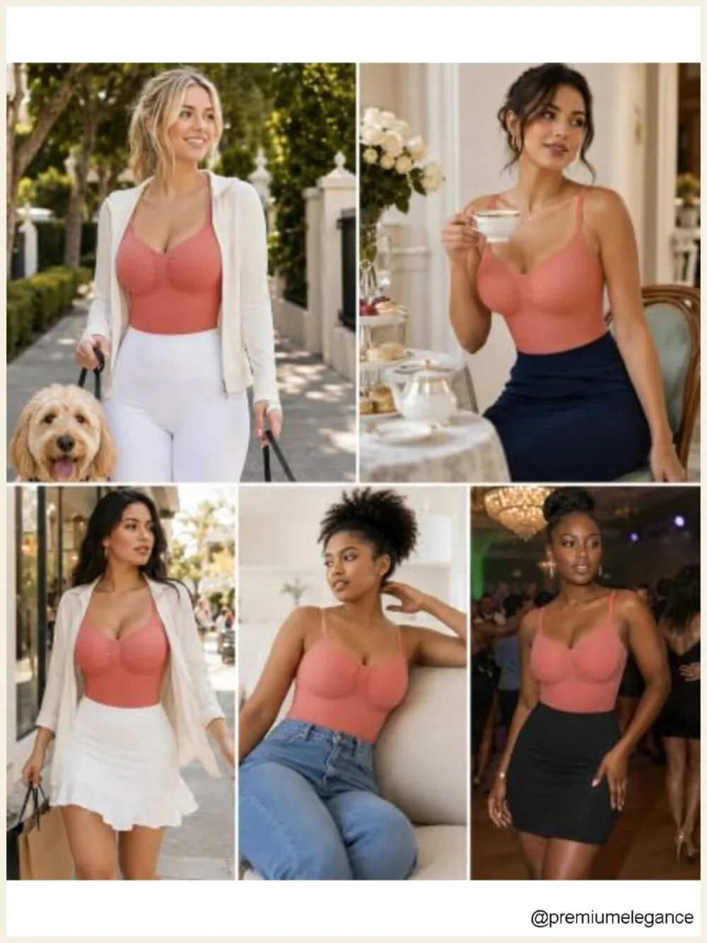 Seamless Tummy Control Bodysuit Shapewear Mid Thigh Shaper Open Gusset